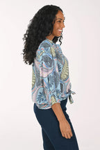 Blusa Zac & Rachel Mangas 3/4 Estampada para Damas