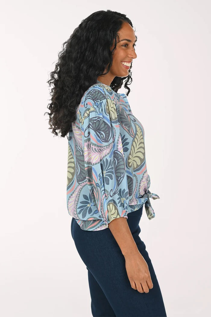 Blusa Zac & Rachel Mangas 3/4 Estampada para Damas