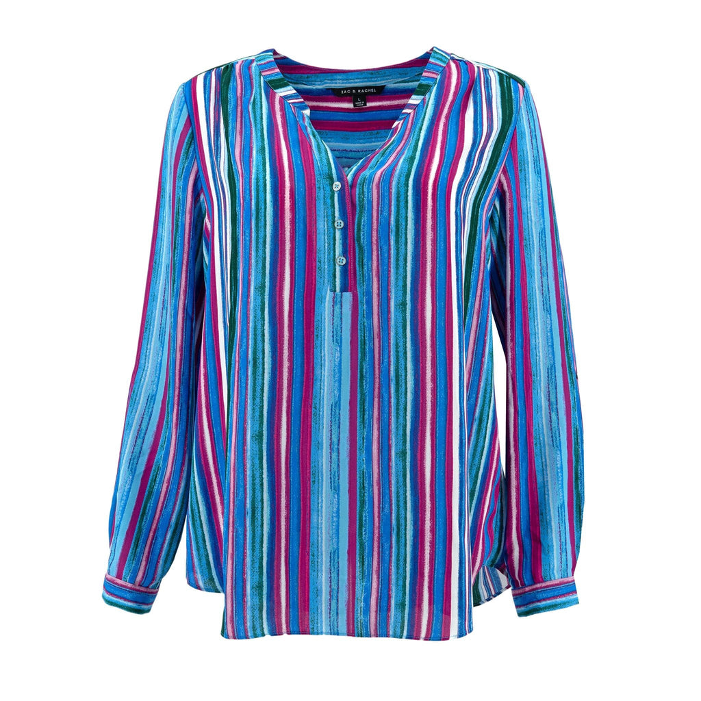 Blusa Zac Rachel Rayas Estampada P/ Damas by Zac & Rachel