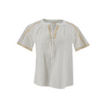 Blusa Zac & Rachel Mangas Cortas Bordada para Damas