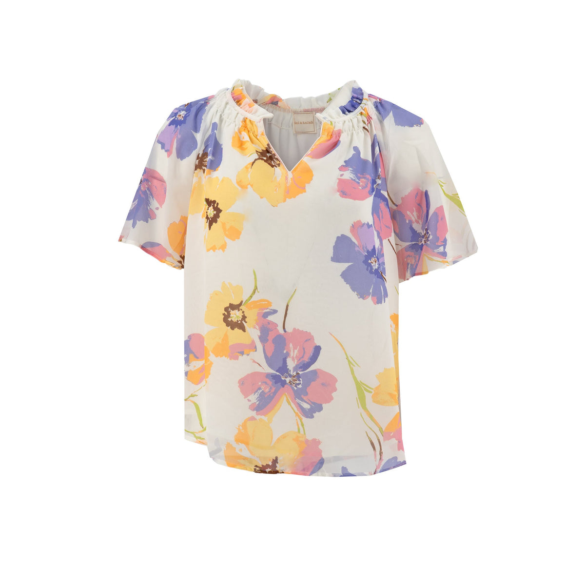 Blusa Zac & Rachel Mangas Cortas Floral para Damas