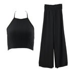 Conjunto Top 10 Halter Brocado Liso P/ Damas by Top 10