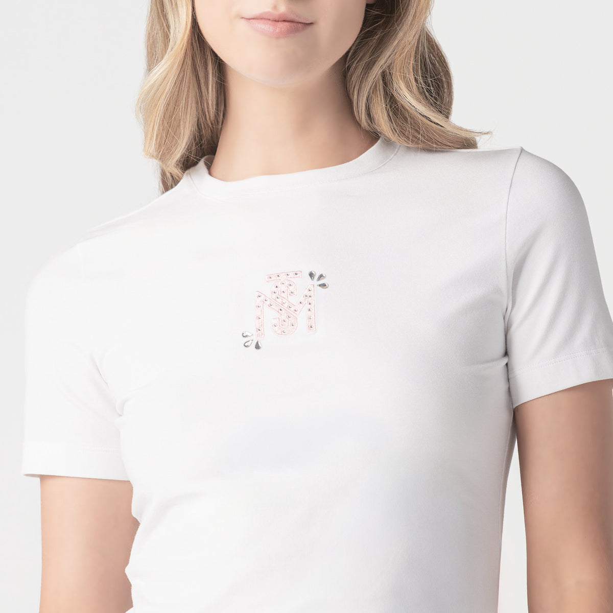 T-shirt women, color/material blanco, marca Monastery – vista 3
