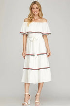 Vestido She + Sky sin Mangas Estampado para Damas – vista 4
