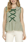 Blusa She + Sky sin Mangas Rayas para Damas