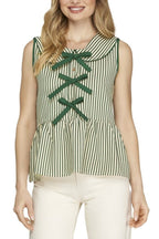 Blusa She + Sky sin Mangas Rayas para Damas