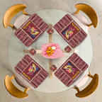 Individuales Reversibles set de 6 rectangular 41*27 cm + 6 Portavasos Sancta
