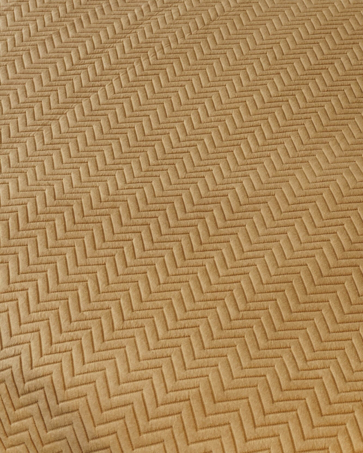Vibrant mustard-yellow Santorini duvet cover set with a striking zigzag pattern, perfect for full, queen, or king beds.