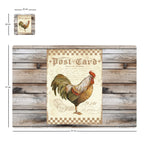 Individuales Reversibles set de 6 rectangular 41*27 cm + 6 Portavasos Post Card