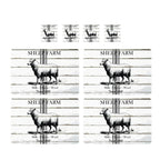 Individuales Reversibles set de 6 rectangular 41*27 cm + 6 Portavasos Post Card