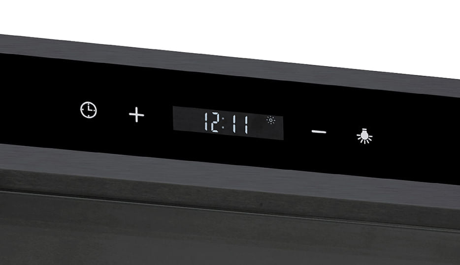 Extractor de Grasa DRIJA LED Acero Inoxidable Negro SLIM TOUCH 60 BLACK