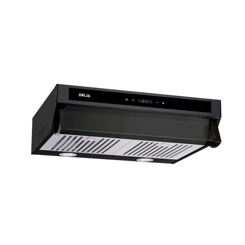 Extractor de Grasa DRIJA LED Acero Inoxidable Negro SLIM TOUCH 60 BLACK