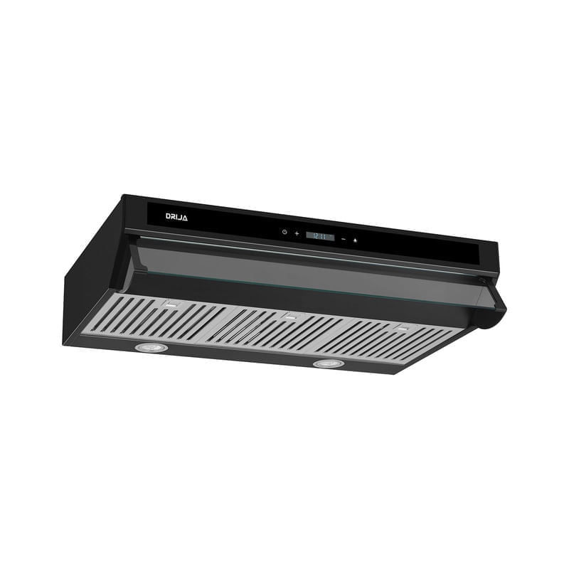 Extractor de Grasa DRIJA LED Acero Inoxidable Negro SLIM TOUCH 76 BLACK