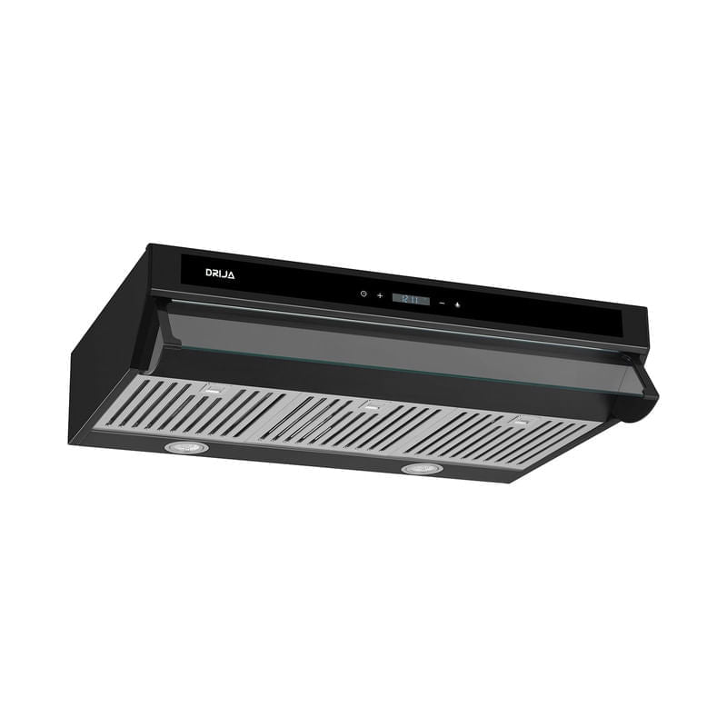 Extractor de Grasa DRIJA LED Acero Inoxidable Negro SLIM TOUCH 90 BLACK