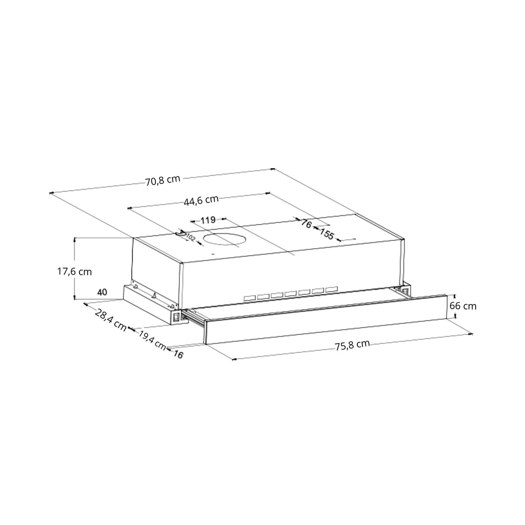 Extractor DRIJA RETRACTIL TOUCH 76