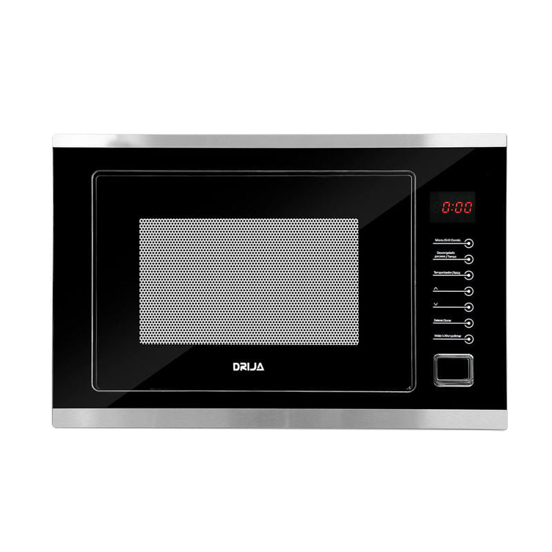 Horno Microondas Eléctrico DRIJA Vidrio Templado Acero Inoxidable Negro SORRENTO 25L BLACK