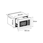 Horno Microondas Eléctrico DRIJA Vidrio Templado Acero Inoxidable Negro SORRENTO 25L BLACK