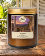 Vela Sya Lavender de Botanique Luxe en escena ambiental.