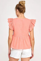 Blusa Available Mangas Cortas Lisa Encaje Para Damas by Available