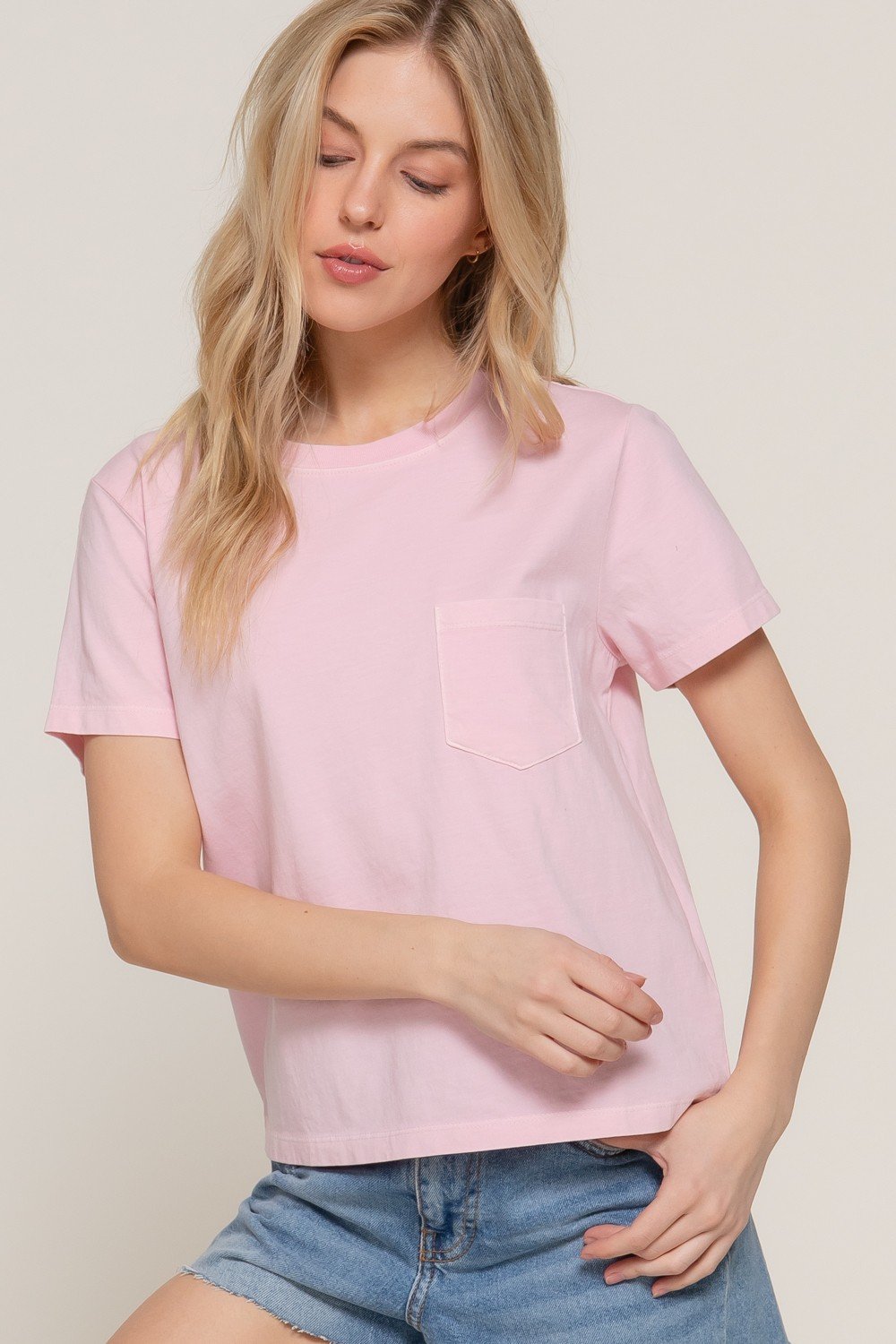 Camiseta Active Basic Mangas Cortas Lisa para Damas – PINK