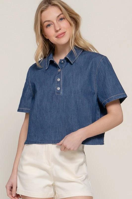 Blusa Active Basic Mangas Cortas Lisa Para Damas by Active Basic