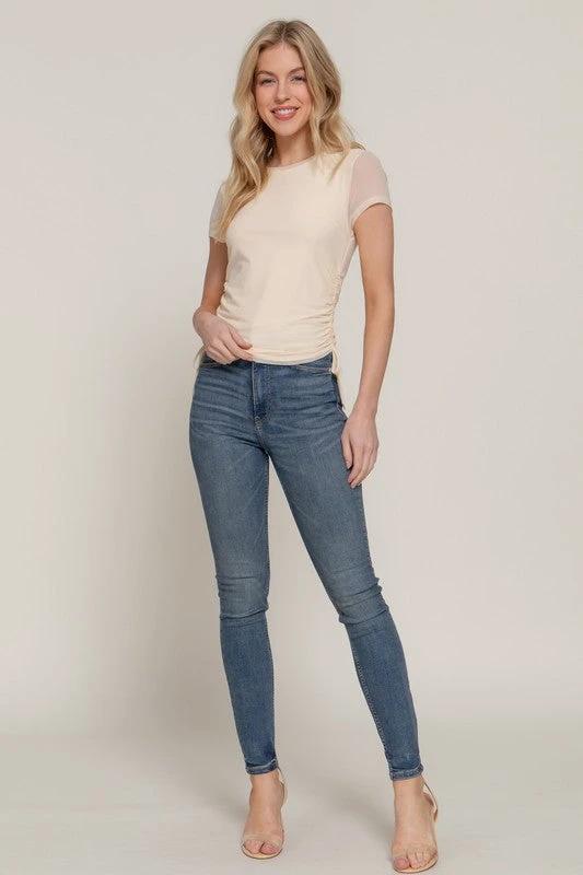 Blusa Active Basic Mangas Cortas Lisa Para Damas by Active Basic