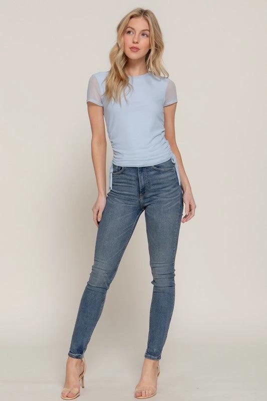 Blusa Active Basic Mangas Cortas Lisa Para Damas by Active Basic