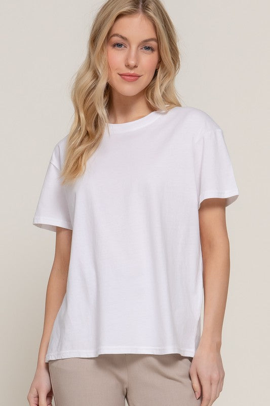 Camiseta Active Basic Mangas Cortas Lisa para Damas