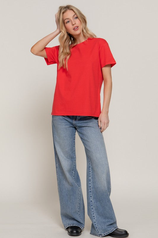 Camiseta Active Basic Mangas Cortas Lisa para Damas
