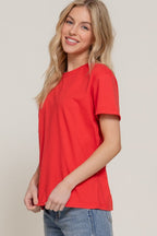Camiseta Active Basic Mangas Cortas Lisa para Damas