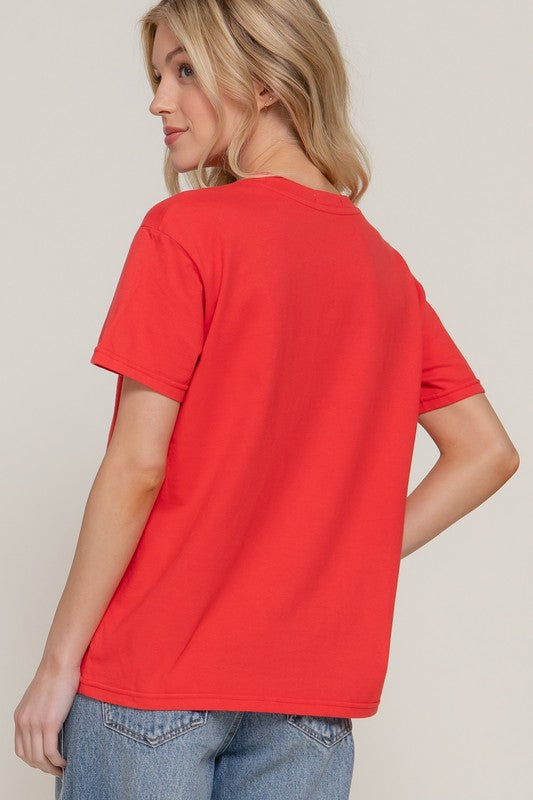 Camiseta Active Basic Mangas Cortas Lisa para Damas