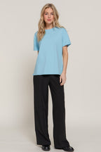 Camiseta Active Basic Mangas Cortas Lisa para Damas