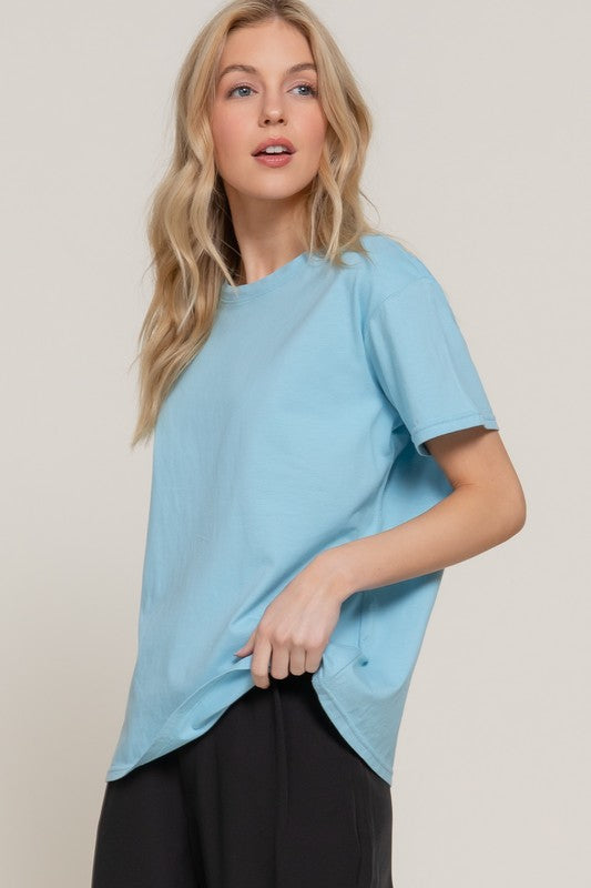 Camiseta Active Basic Mangas Cortas Lisa para Damas