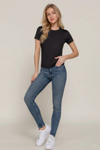 Camiseta Active Basic Mangas Cortas Lisa Para Damas by Active Basic