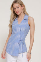 Blusa Active Basic sin Mangas Rayas para Damas
