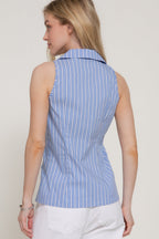 Blusa Active Basic sin Mangas Rayas para Damas
