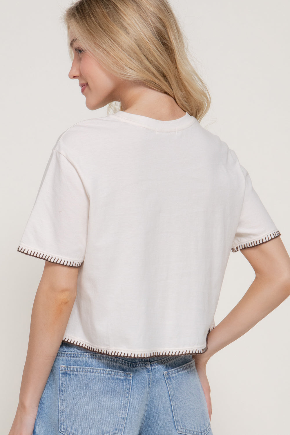 Blusa Active Basic Mangas Cortas Palmas para Damas