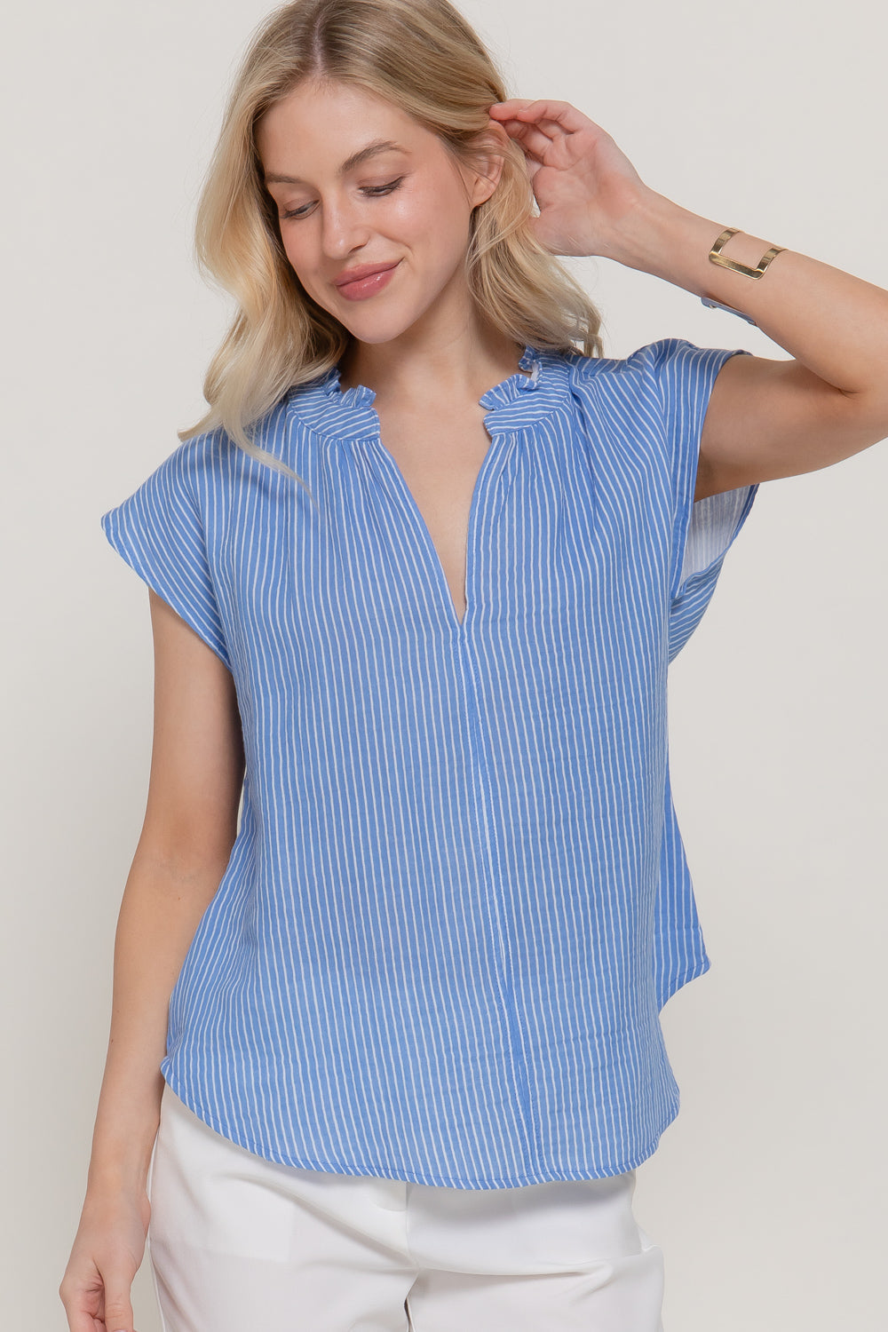 Blusa Active Basic sin Mangas Rayas para Damas