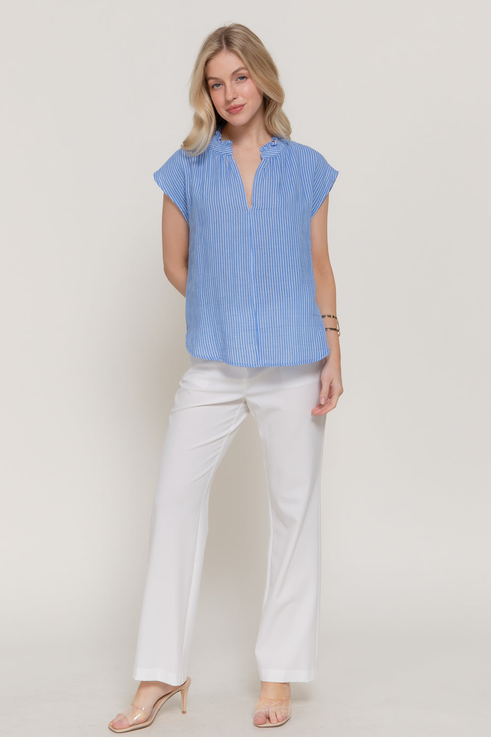 Blusa Active Basic sin Mangas Rayas para Damas