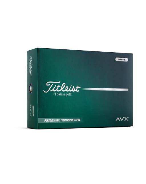 Pelotas para golf Titleist, series AVX caja de 12 UND
