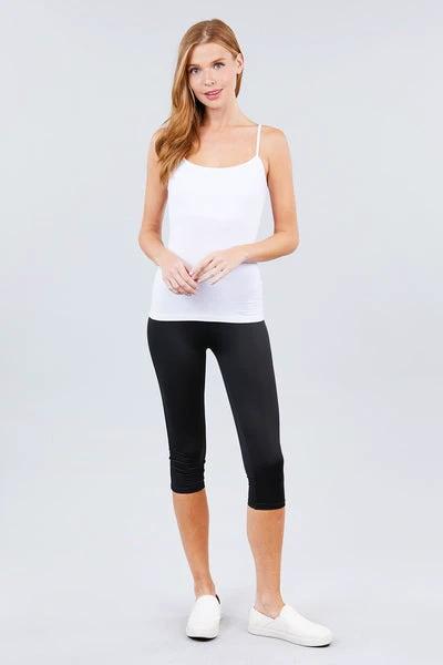 Top Active Basic Tiros Lisa Para Damas T9670-WH by Active Basic