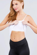 Top Active Basic Tiros Lisa Para Damas T9670-WH by Active Basic