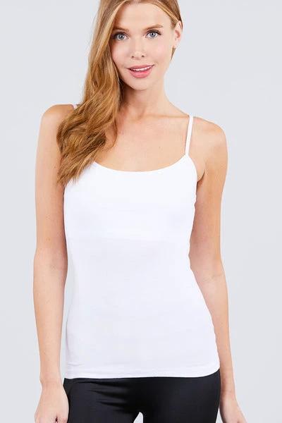 Top Active Basic Tiros Lisa Para Damas T9670-WH by Active Basic