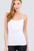 Top Active Basic Tiros Lisa Para Damas T9670-WH by Active Basic