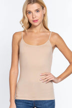 Top Active Basic Tiros Lisa Para Damas T9670-WH by Active Basic