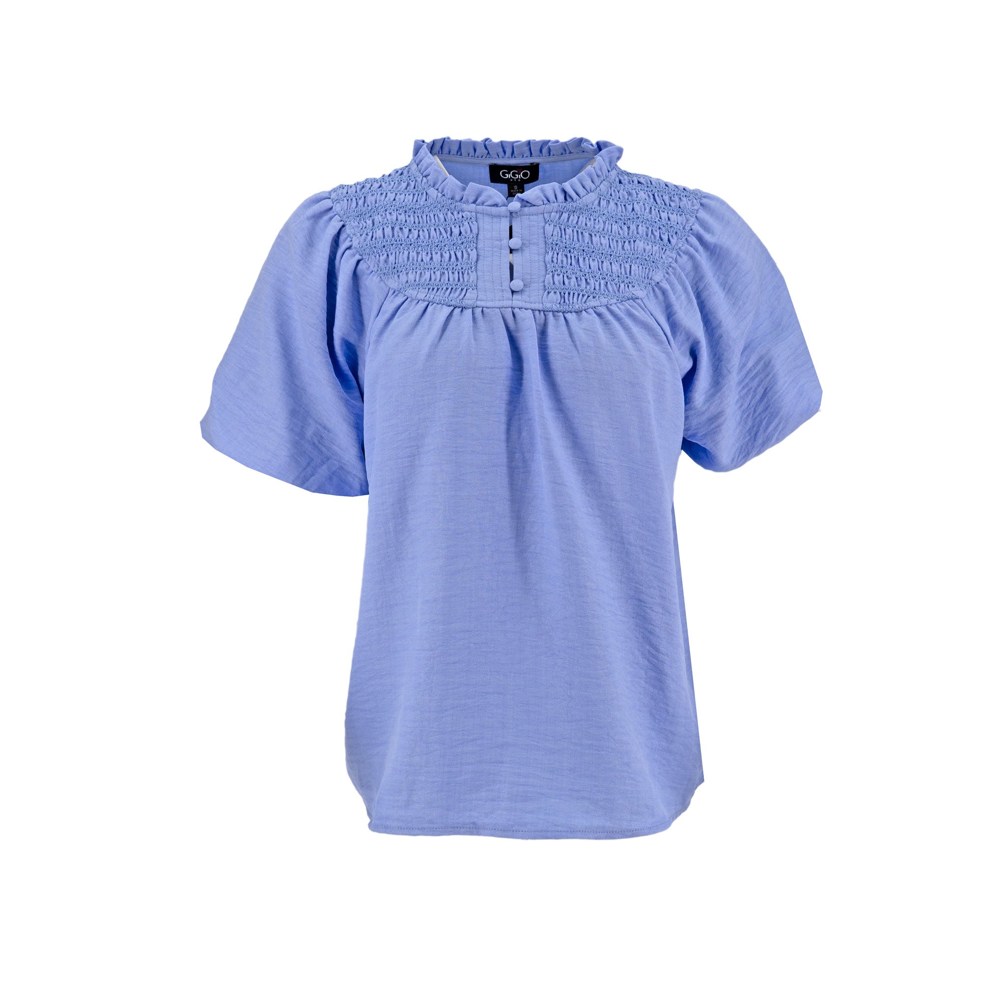 Blusa Gigio Mangas Cortas Lisa para Damas