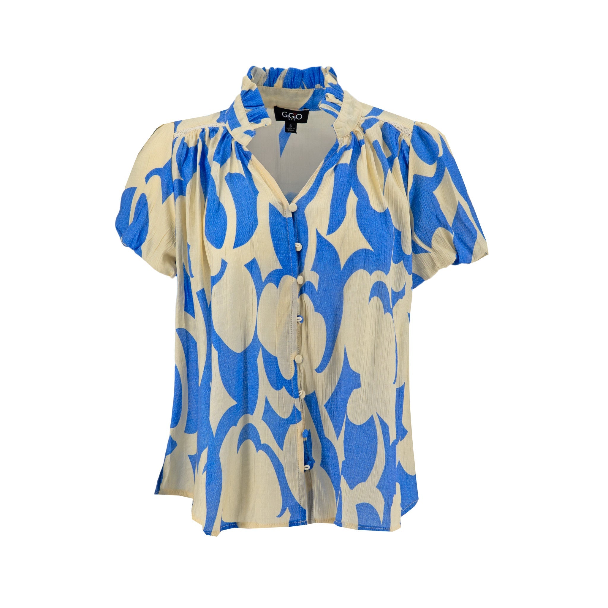 Blusa Gigio Mangas Cortas Estampado para Damas