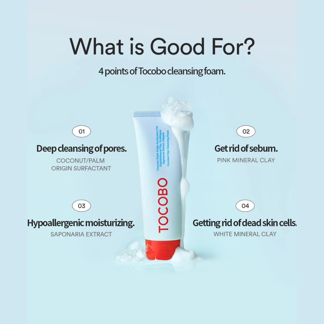 TOCOBO COCONUT CLAY CLEANSING FOAM 150ML