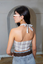 TOP LACE UP CUADROS R-C 8334 - Kliquea
