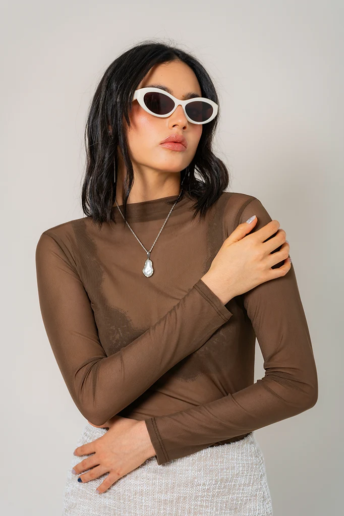 TOP MANGA LARGA MESH G-F 8620.